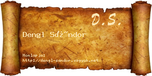 Dengl Sándor névjegykártya